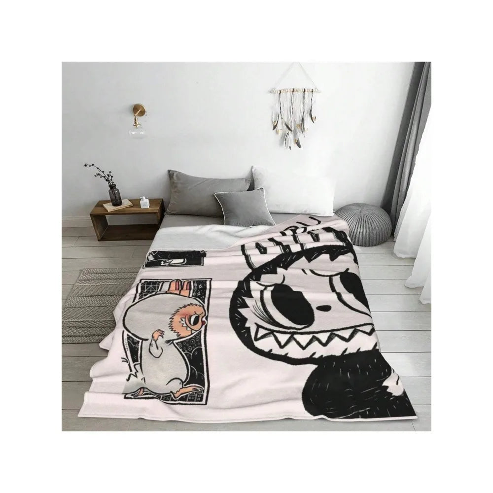 Labubu Flannel Blanket – Ultra-Soft & Cute Throw
