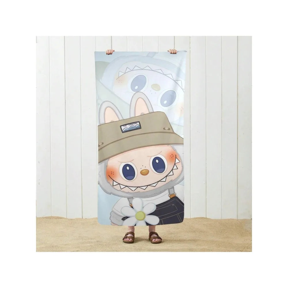 Labubu Quick-Dry Beach Towel – Lightweight & Soft