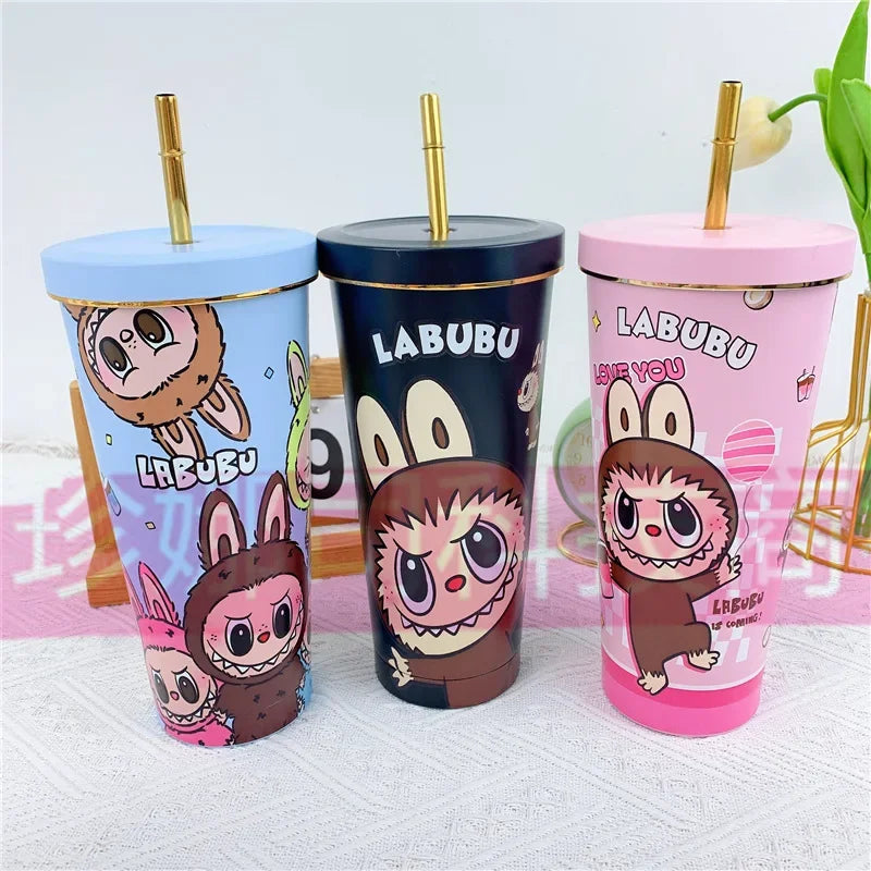 Labubu 750ml Insulated Cup – Cute Cartoon Bottle