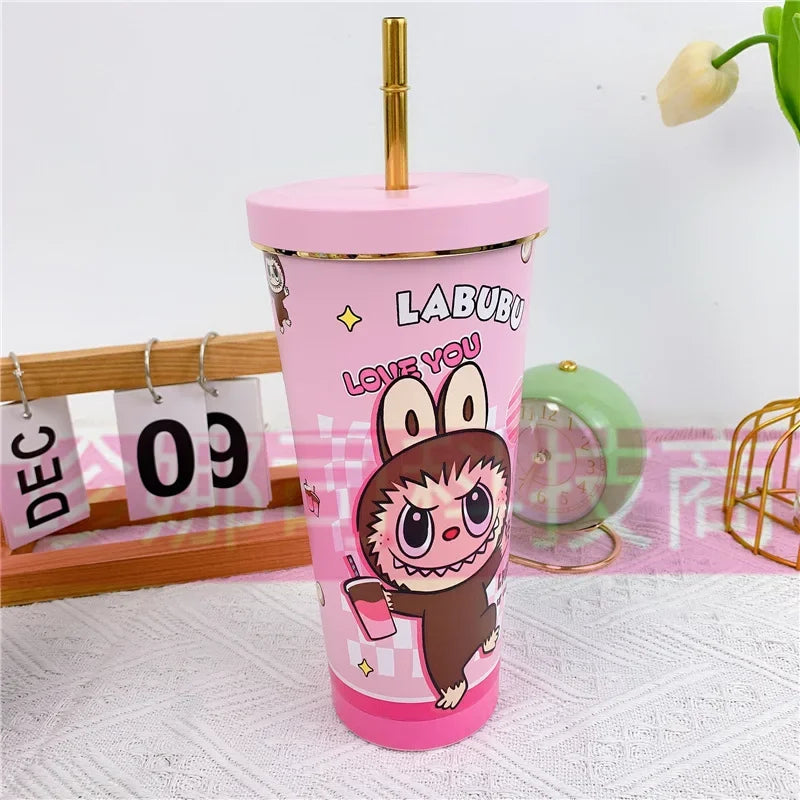 Labubu 750ml Insulated Cup – Cute Cartoon Bottle