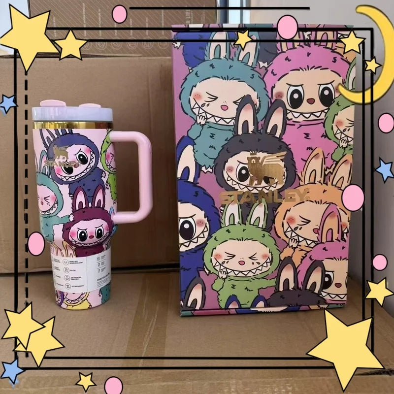 Labubu 40oz Kawaii Stainless Car Cup – Ice King Edition