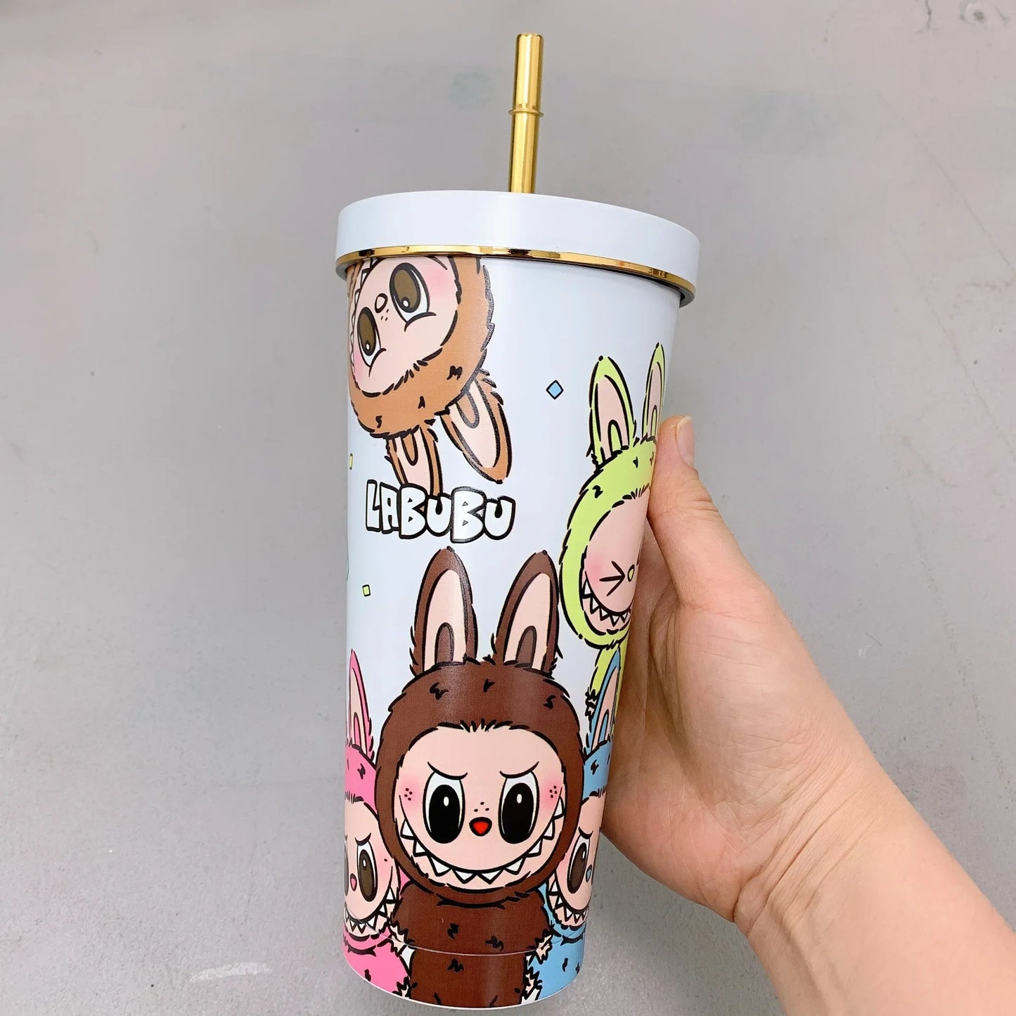 Labubu 750ml Insulated Cup – Cute Cartoon Bottle