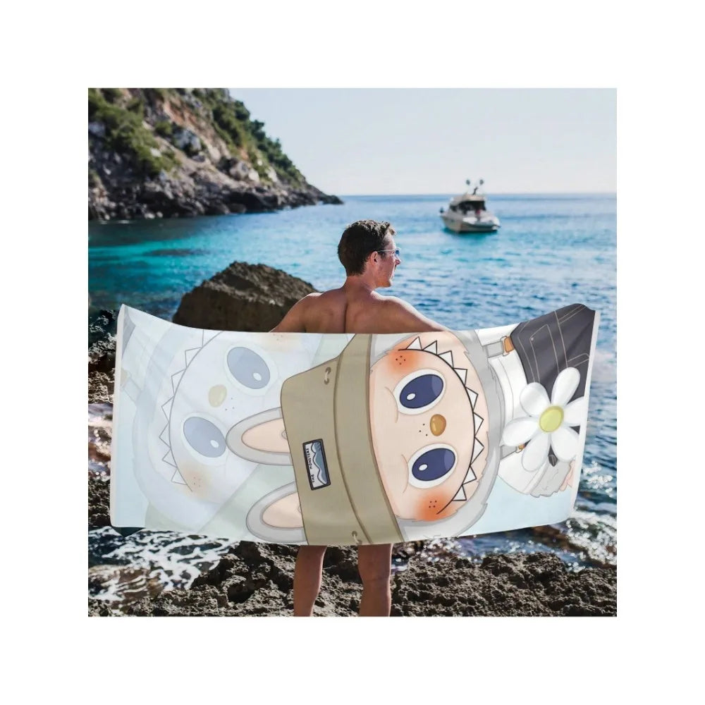Labubu Quick-Dry Beach Towel – Lightweight & Soft