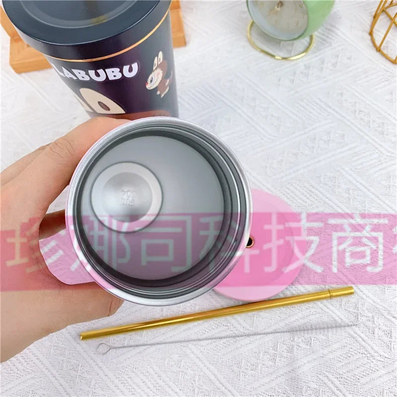 Labubu 750ml Insulated Cup – Cute Cartoon Bottle