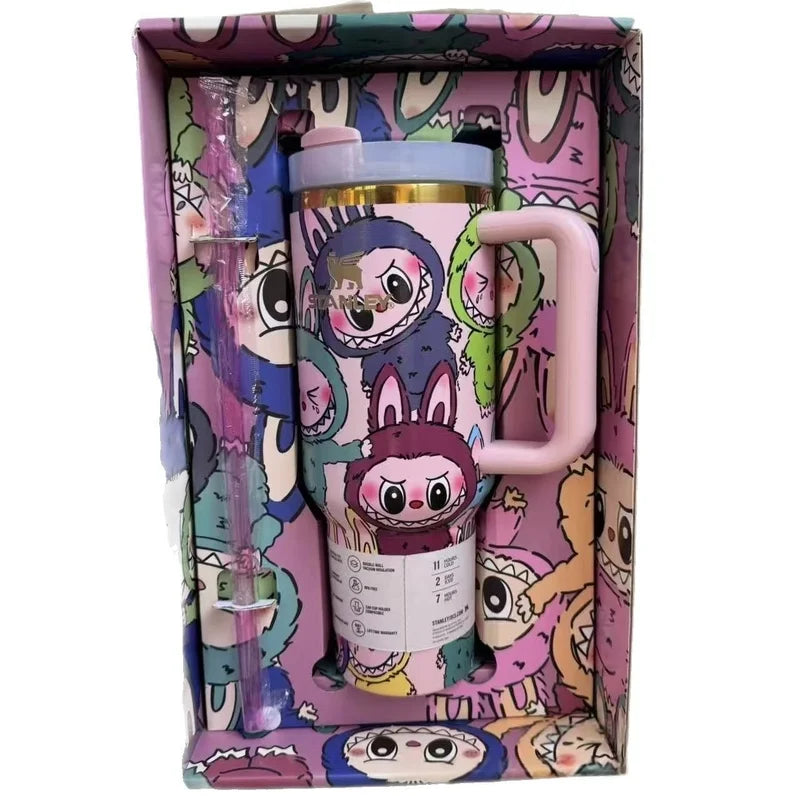 Labubu 40oz Kawaii Stainless Car Cup – Ice King Edition