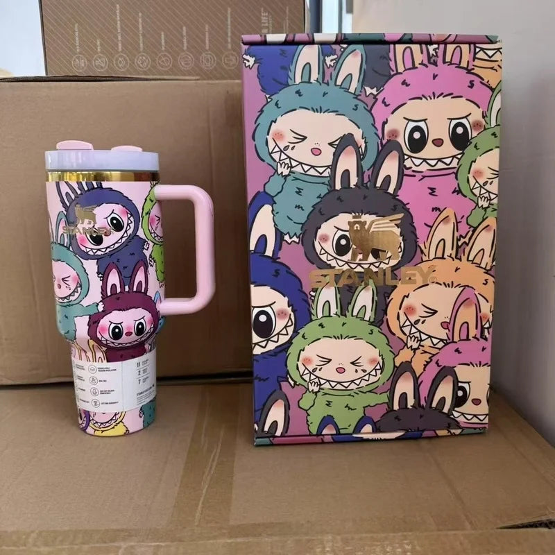 Labubu 40oz Kawaii Stainless Car Cup – Ice King Edition